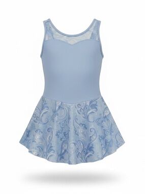 Mirella Mesh Sleeveless Tutu Dress Blue Toddler Size 8-10 Ballet Dance Costume
